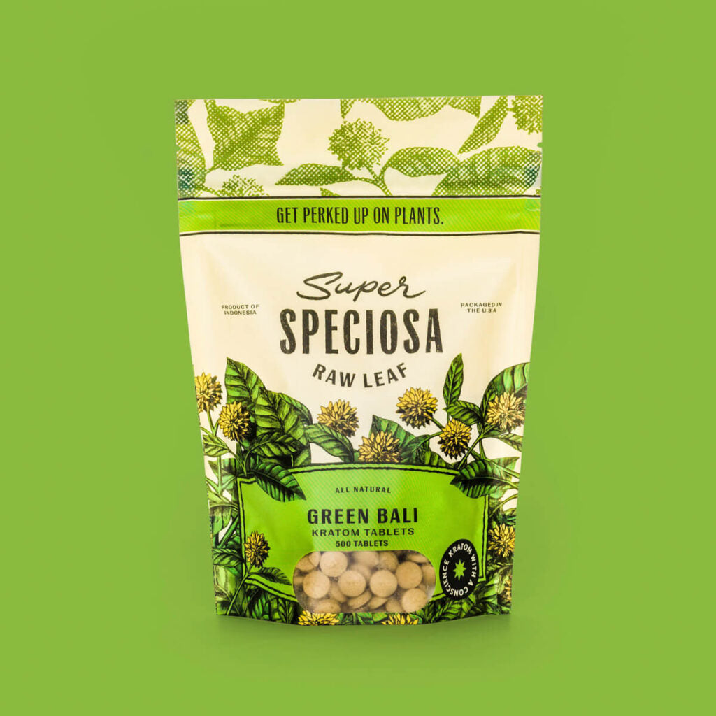 Super Speciosa Green Bali Kratom Tablets