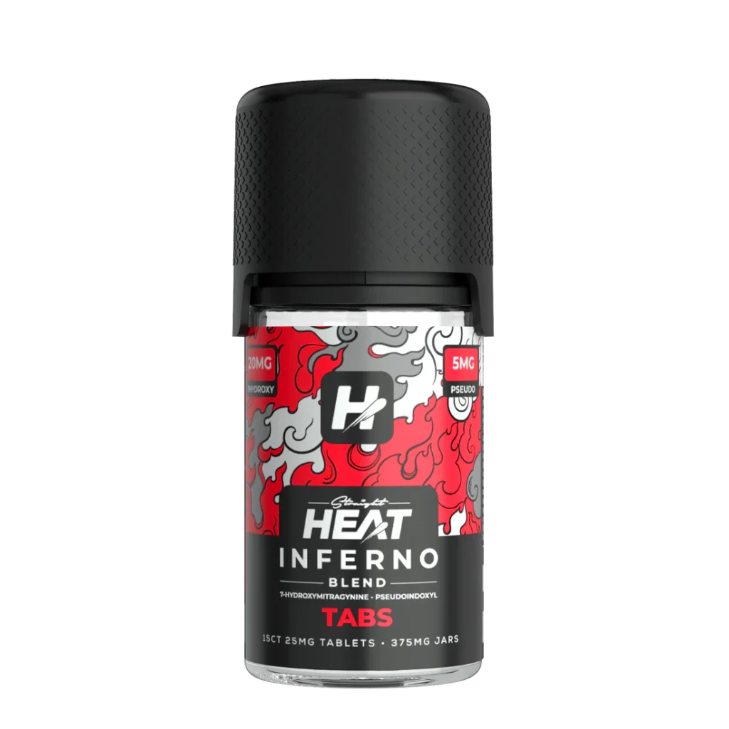 StraightHeat – Heat Inferno Hydroxy + Pseudo Blend Tabs (15ct / 375mg)