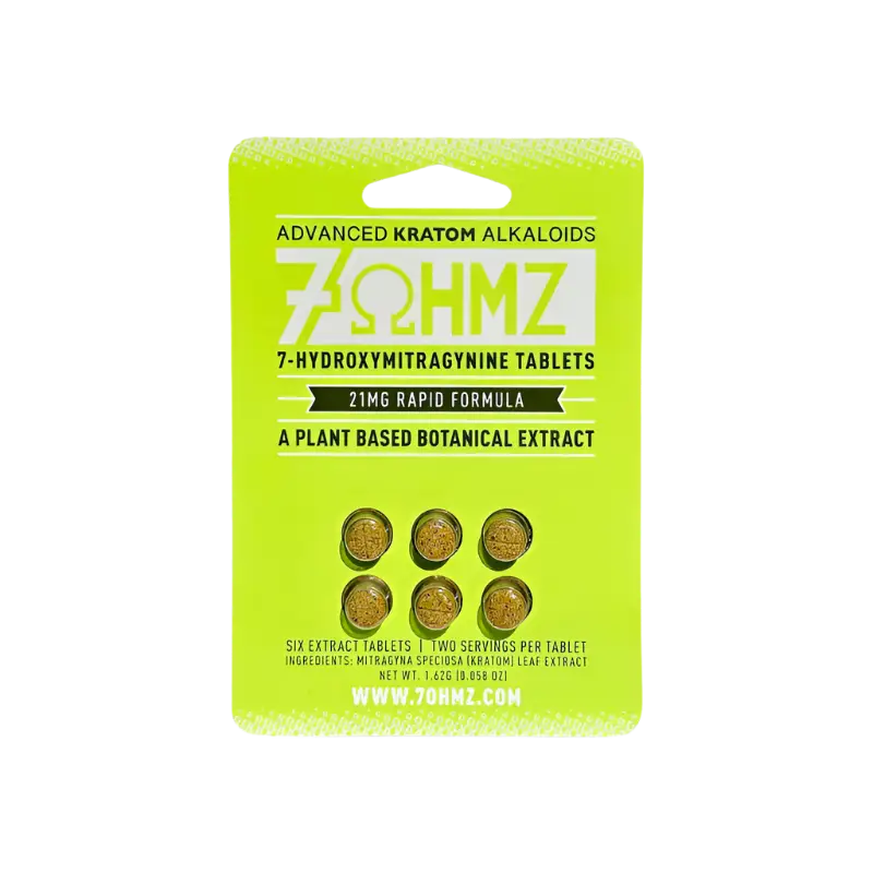 7OHMZ 7-Hydroxymitragynine Tabs Rapid Release 21mg per Tablet 6ct