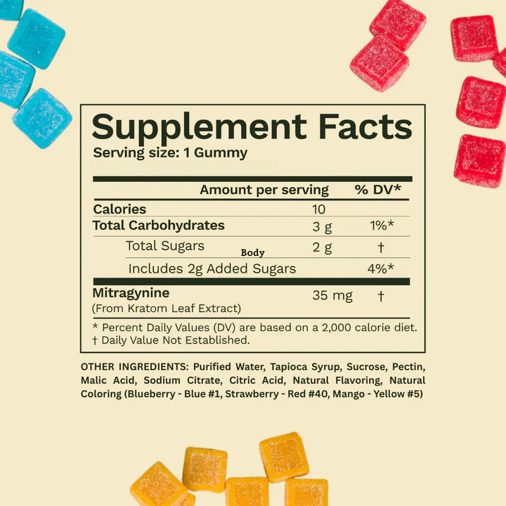 Super Speciosa Extra Strength Kratom Gummies - 4ct