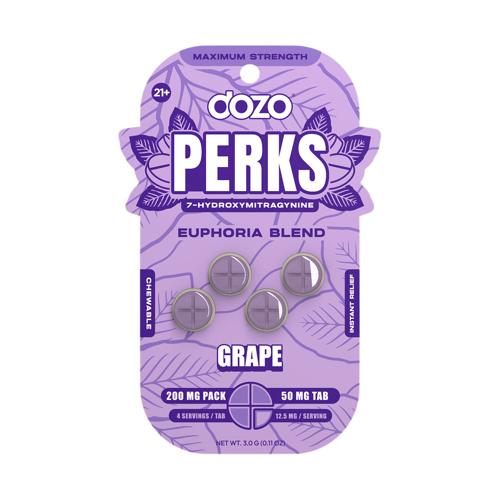 Dozo Perks 7-Hydroxymitragynine Party Blend 4ct 50mg Tablets