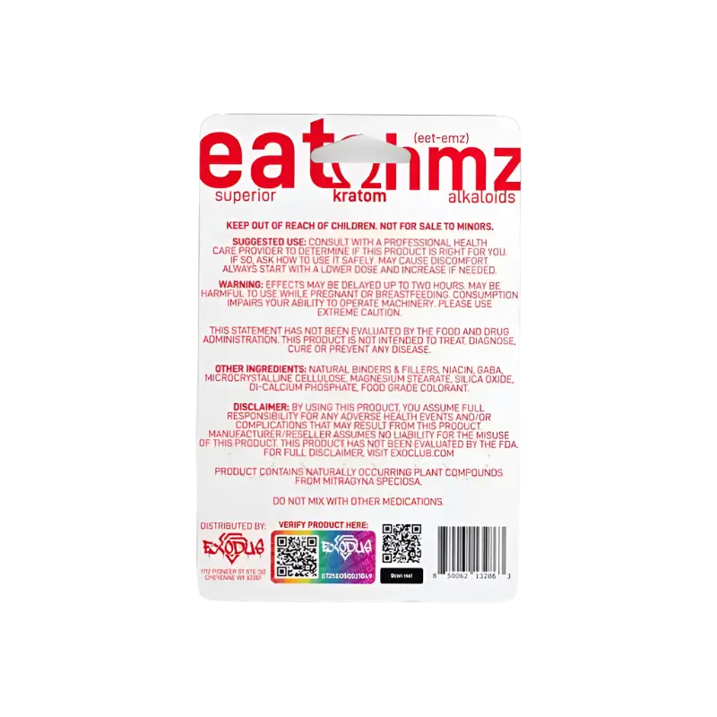 Eat Ohmz 7-Hydroxymitragynine Tabs Blend Red-OH+11-OH+7OH 25mg per Tablet 4ct