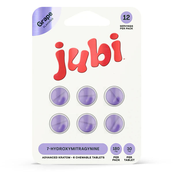 Jubi 7-Hydroximitragynine Extract Chewable Tablets – 30mg - 6ct