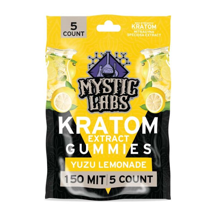 Mystic Labs Kratom Extract Gummies 150 MIT 5ct