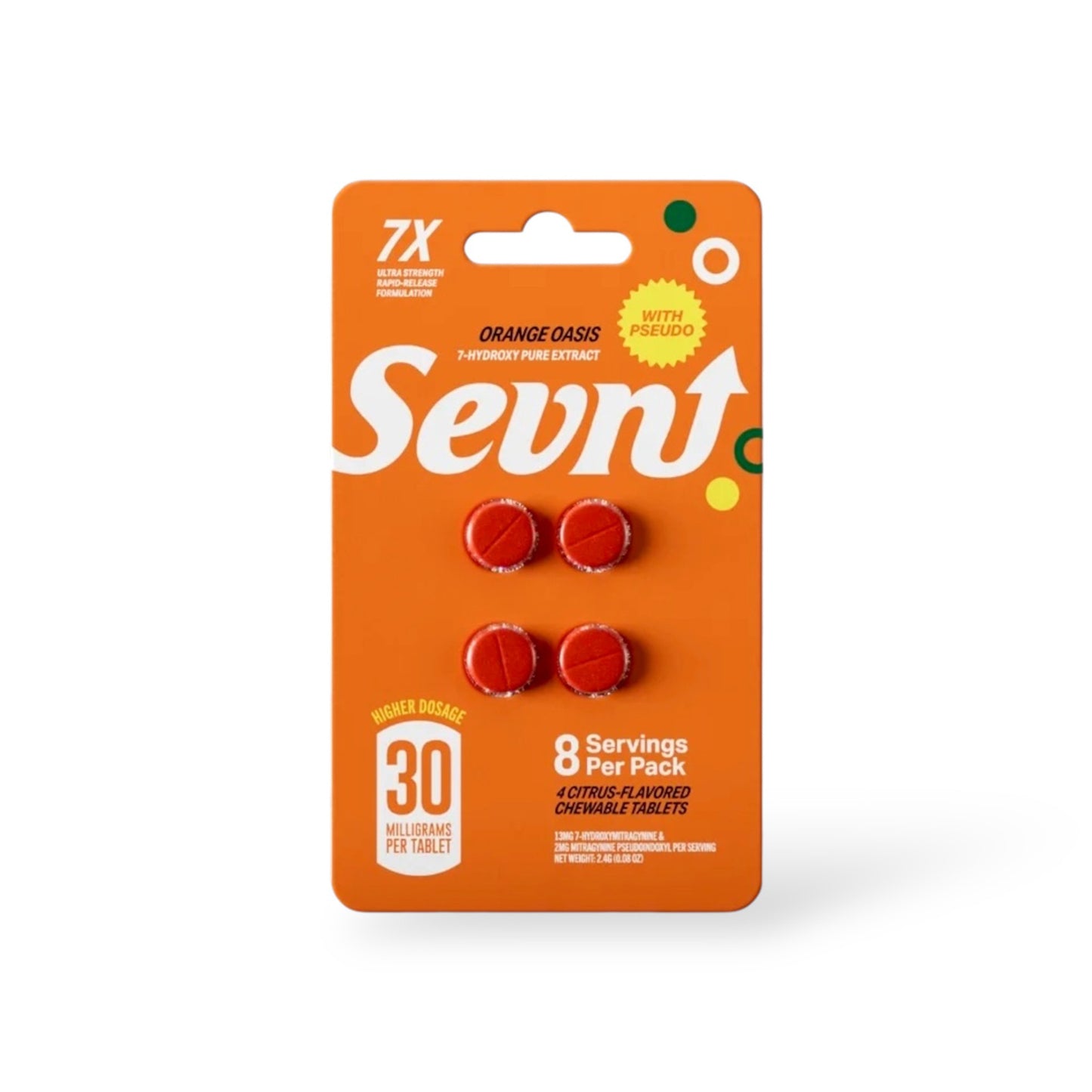 Sevn 7-Hydroxymitragynine + Pseudo Purple Hornets 30mg Tablets
