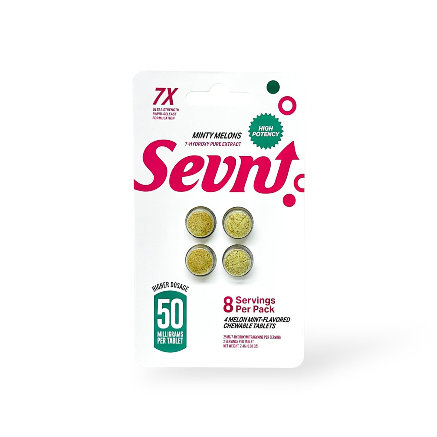 Sevn Ultra Strength 7-OH Flavored Tablets 50mg x 4ct