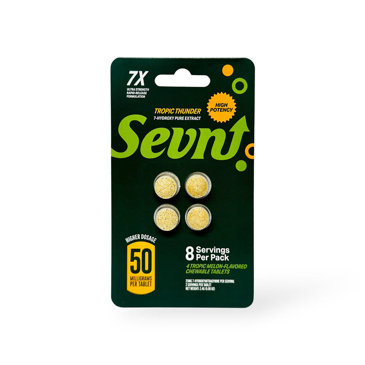 Sevn Ultra Strength 7-OH Flavored Tablets 50mg x 4ct