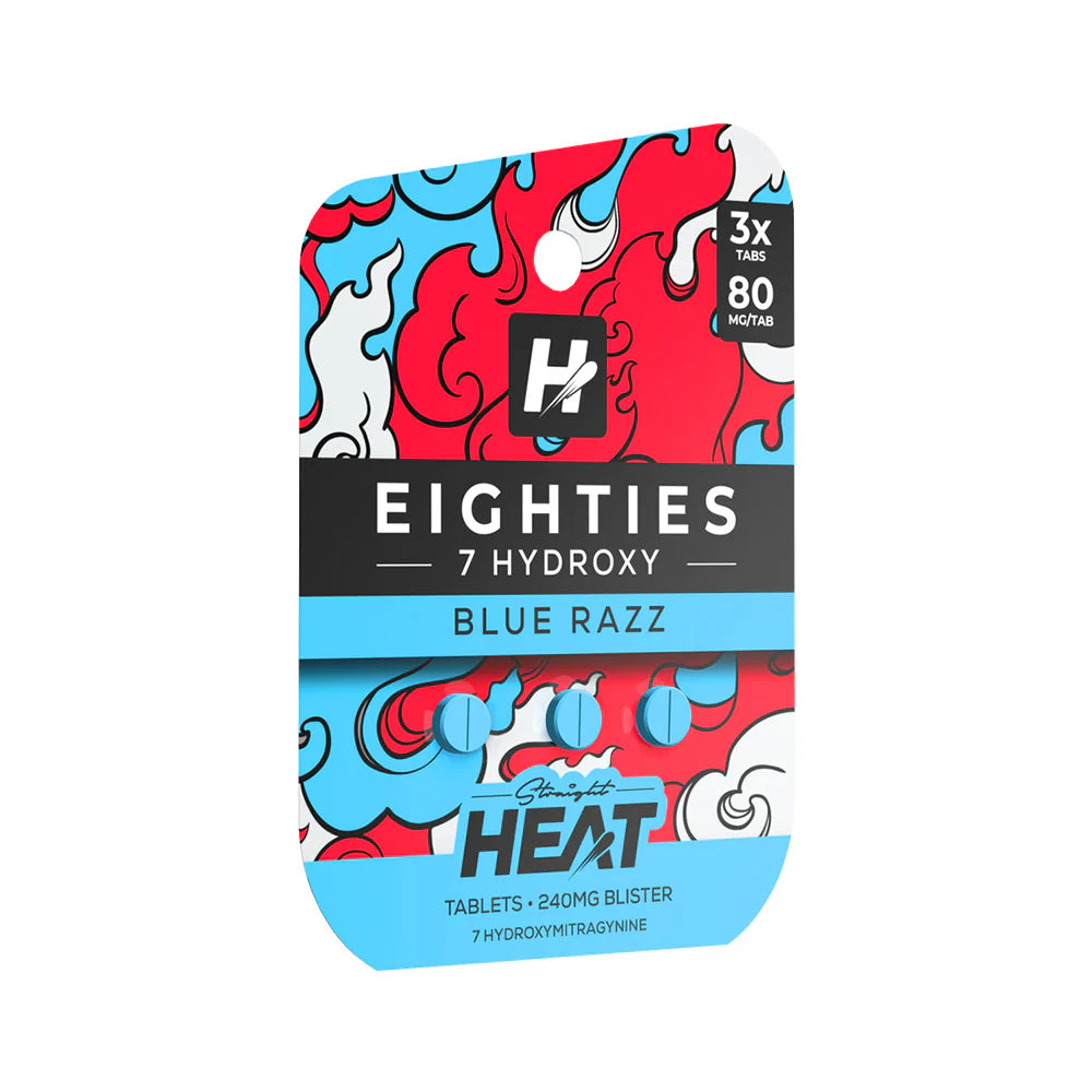 Straight Heat Kratom Eighties Edition High Potency 7 Hydroxy Tablet 80MG - 3ct