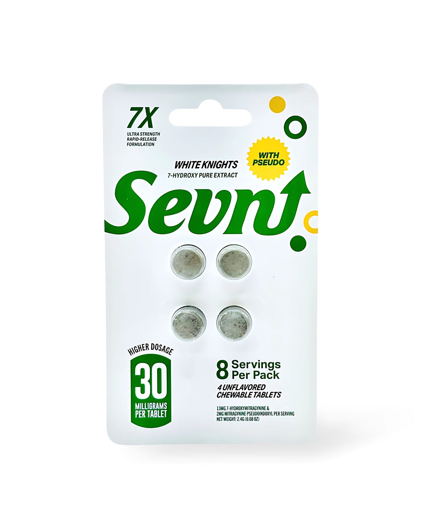 Sevn 7-Hydroxymitragynine + Pseudo Purple Hornets 30mg Tablets
