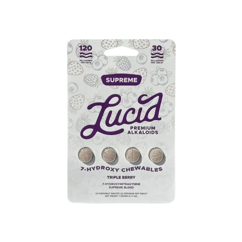Lucid 7-Hydroxymitragynine Chewable Tablets – Supreme Blend 30mg - 4ct