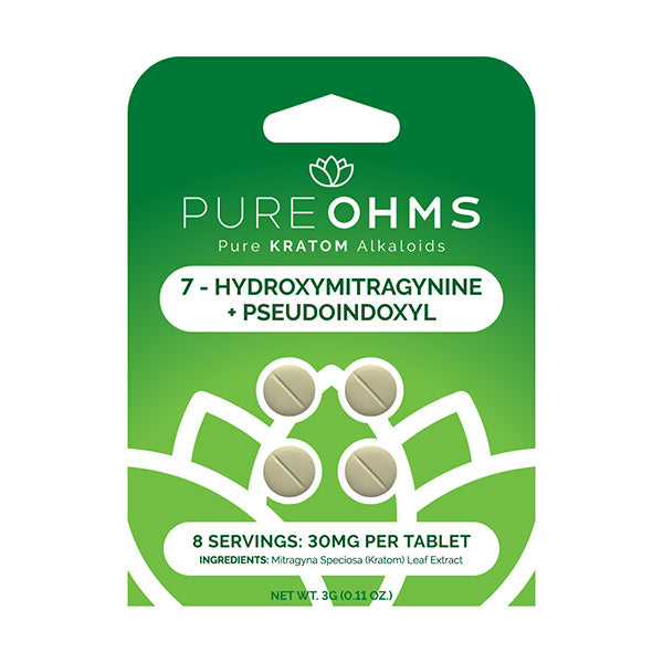 Pure OHMS 7-7-Hydroxymitragynine + Pseudoindoxyl Tablets | 8 Servings | 30mg