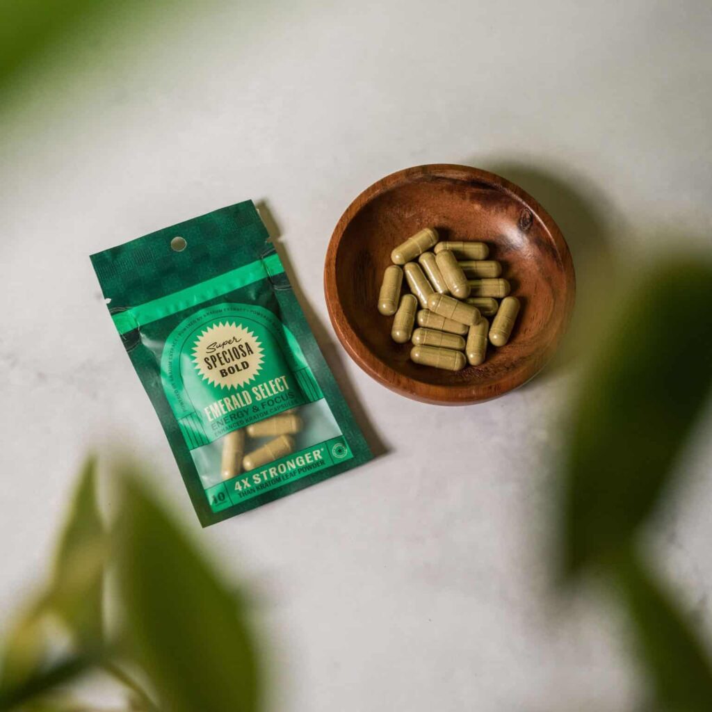 Super Speciosa Emerald Select Enhanced Kratom Capsules