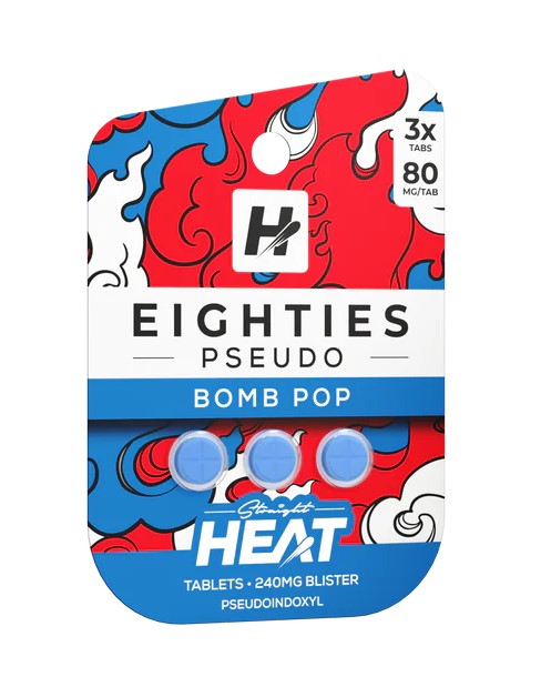 StraightHeat – Eighties Pseudo Tablets 80mg – 240mg Total – 3ct