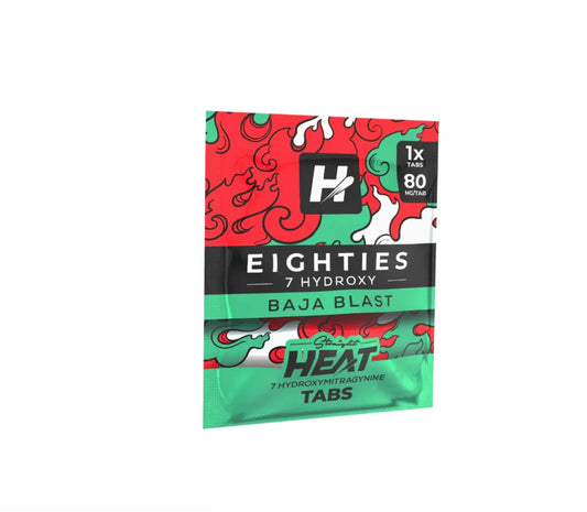 Straight Heat Kratom Eighties Edition 1 Tablet High Potency 7 Hydroxy Tablets 80MG