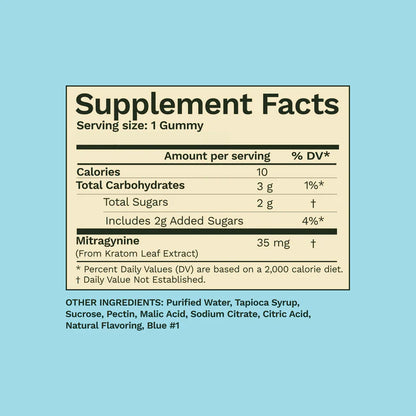 Super Speciosa Extra Strength Kratom Gummies - 30ct