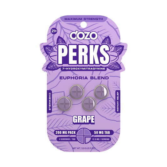 Dozo Perks 7-Hydroxymitragynine Party Blend 4ct 50mg Tablets