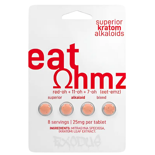 Eat Ohmz 7-Hydroxymitragynine Tabs Blend Red-OH+11-OH+7OH 25mg per Tablet 4ct