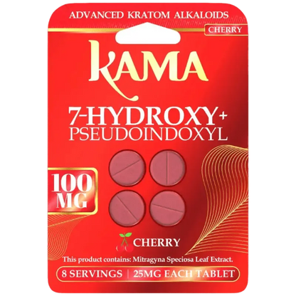 KAMA 7-Hydroxymitragynine + Psuedoindoxyl Tabs 25mg per Tablet | 4 Count