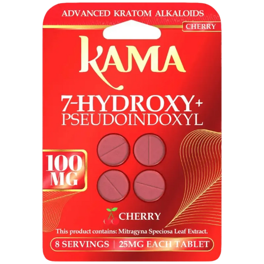 KAMA 7-Hydroxymitragynine + Psuedoindoxyl Tabs 25mg per Tablet | 4 Count