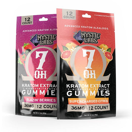 Mystic Labs 7-Hydroxymitragynine Kratom Gummies 36mg - 12ct