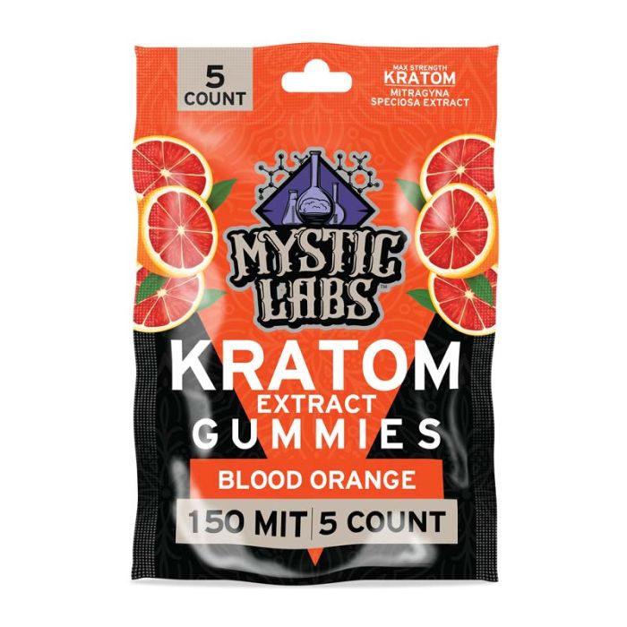 Mystic Labs Kratom Extract Gummies 150 MIT 5ct