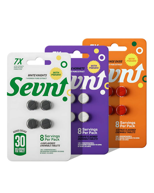 Sevn 7-Hydroxymitragynine + Pseudo Purple Hornets 30mg Tablets