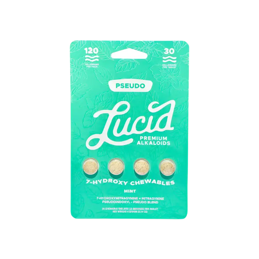 Lucid Premium Alkaloids 7- Hydroxymitragynine Pseudoindoxyl Chewable Tablets 30mg - 4ct