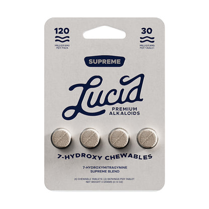 Lucid 7-Hydroxymitragynine Chewable Tablets – Supreme Blend 30mg - 4ct