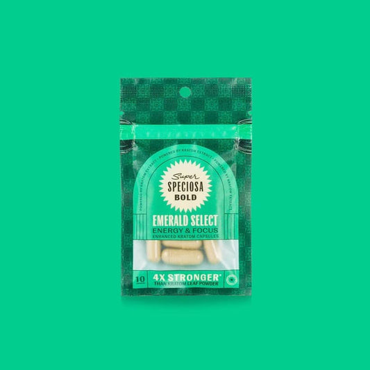 Super Speciosa Emerald Select Enhanced Kratom Capsules